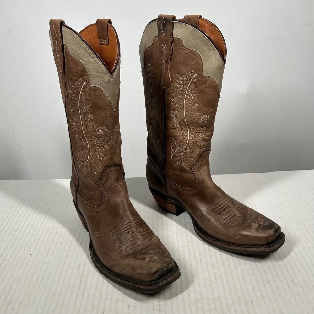 Idyllwind Western Boots Women 7.5 B Brown Leather Square Toe BIWSP21P1 Cowboy